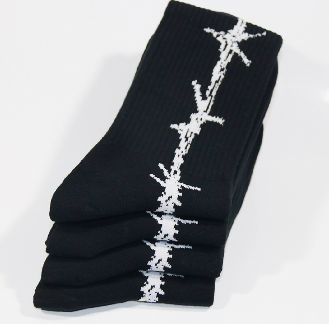 barbed wire socks