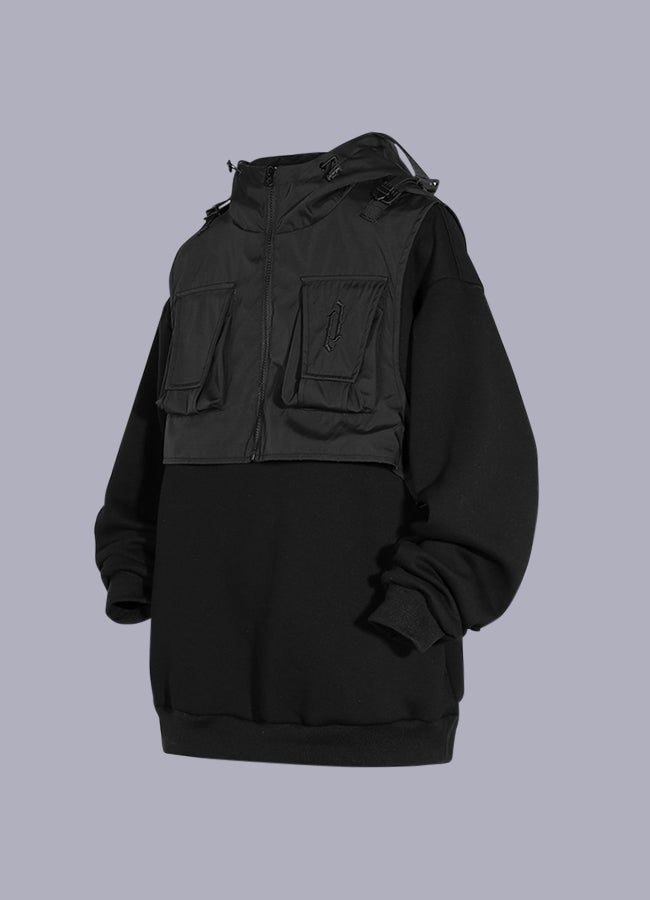men's tactical fleece hoodie