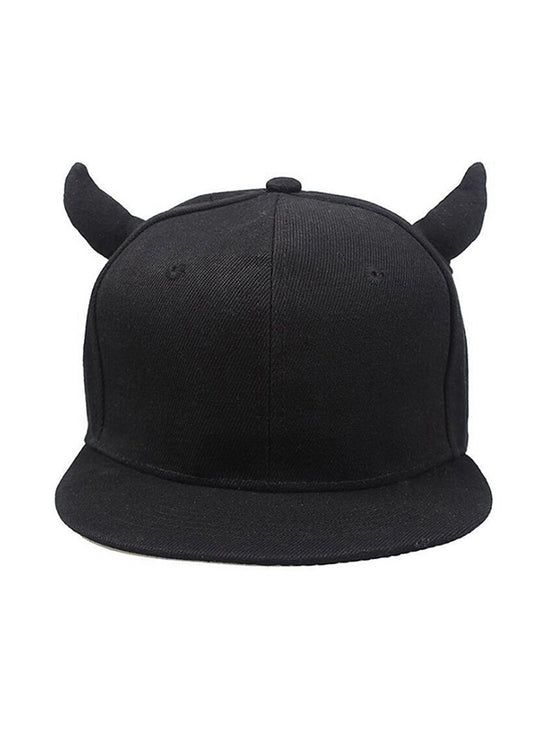 baseball hat with devil horns