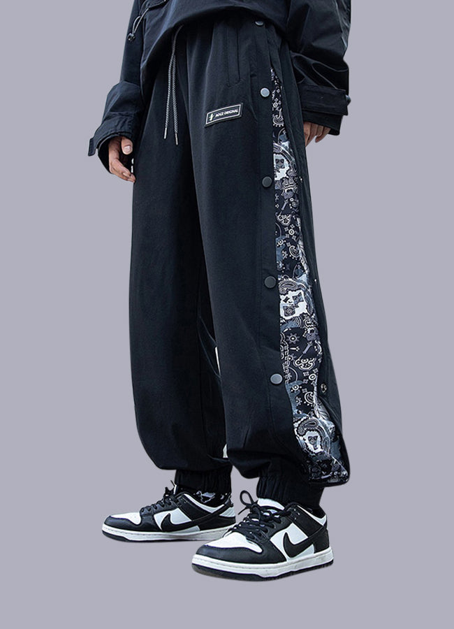 bandana pants black