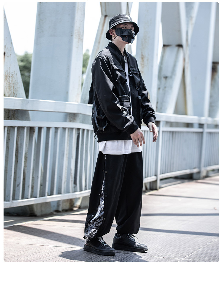 bandana pants black