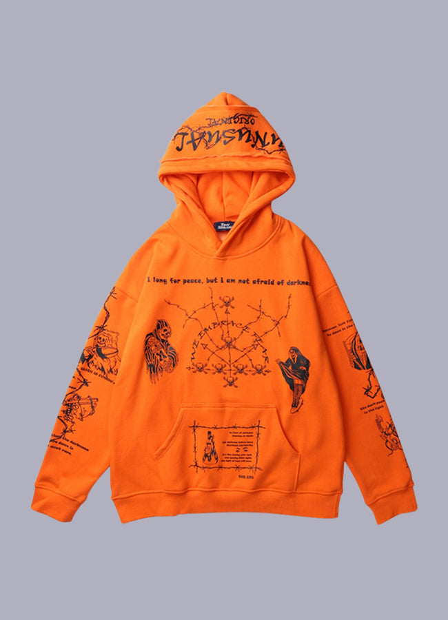 barbed wire hoodie