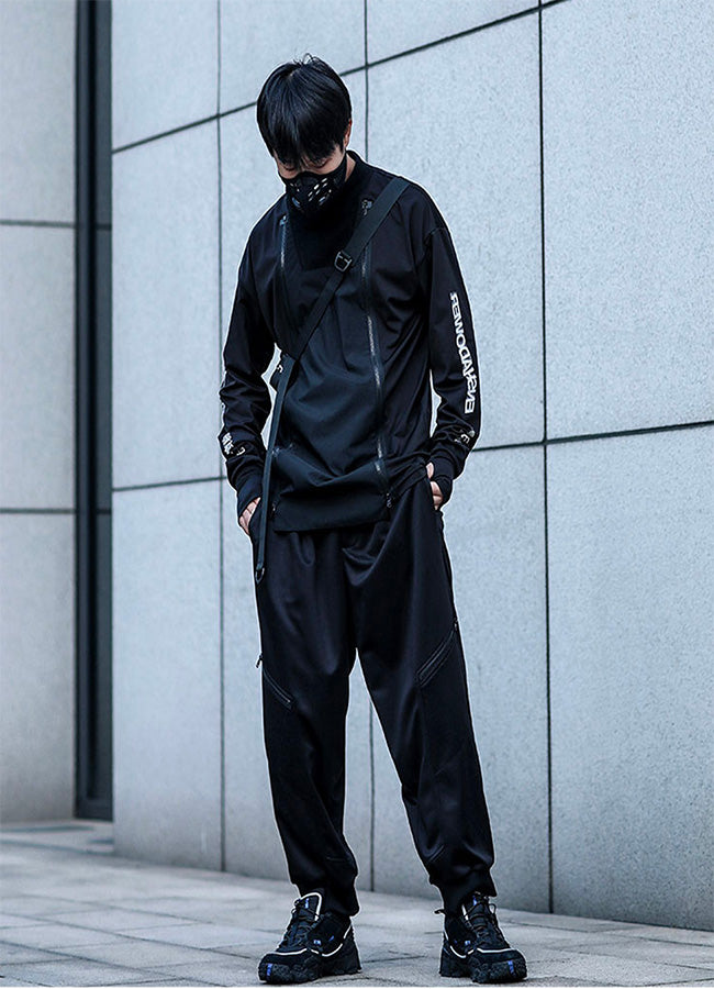 black baggy joggers