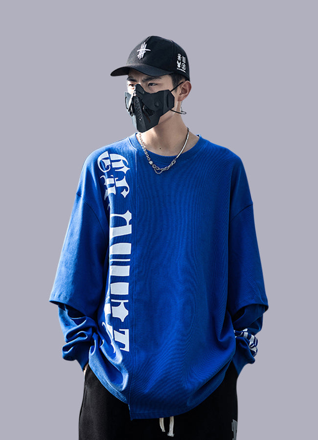 blue streetwear sweatshirt