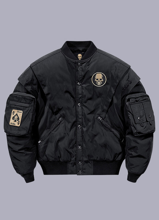 bomber jacket skull