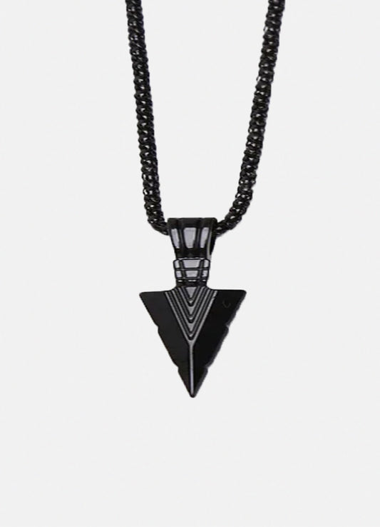 black arrowhead necklace