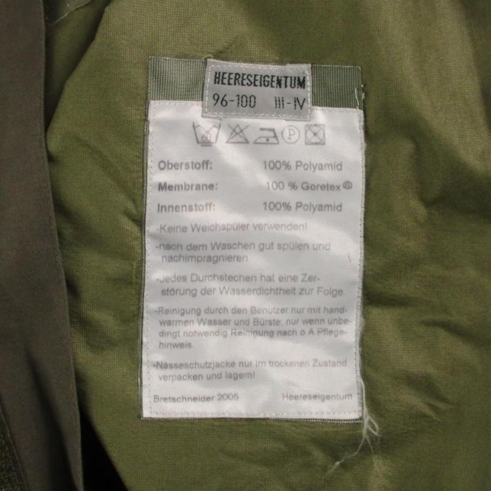 military gore tex jacket