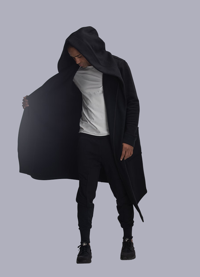 hooded cyberpunk coat