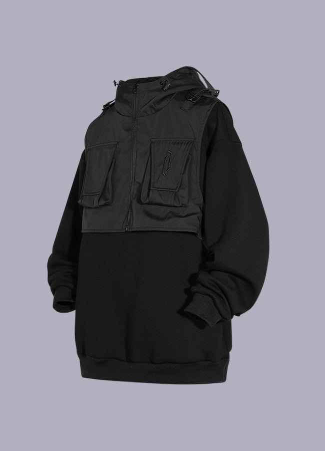 men's tactical fleece hoodie