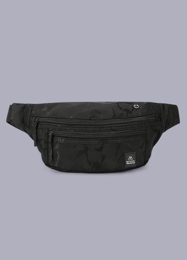 black camo fanny pack