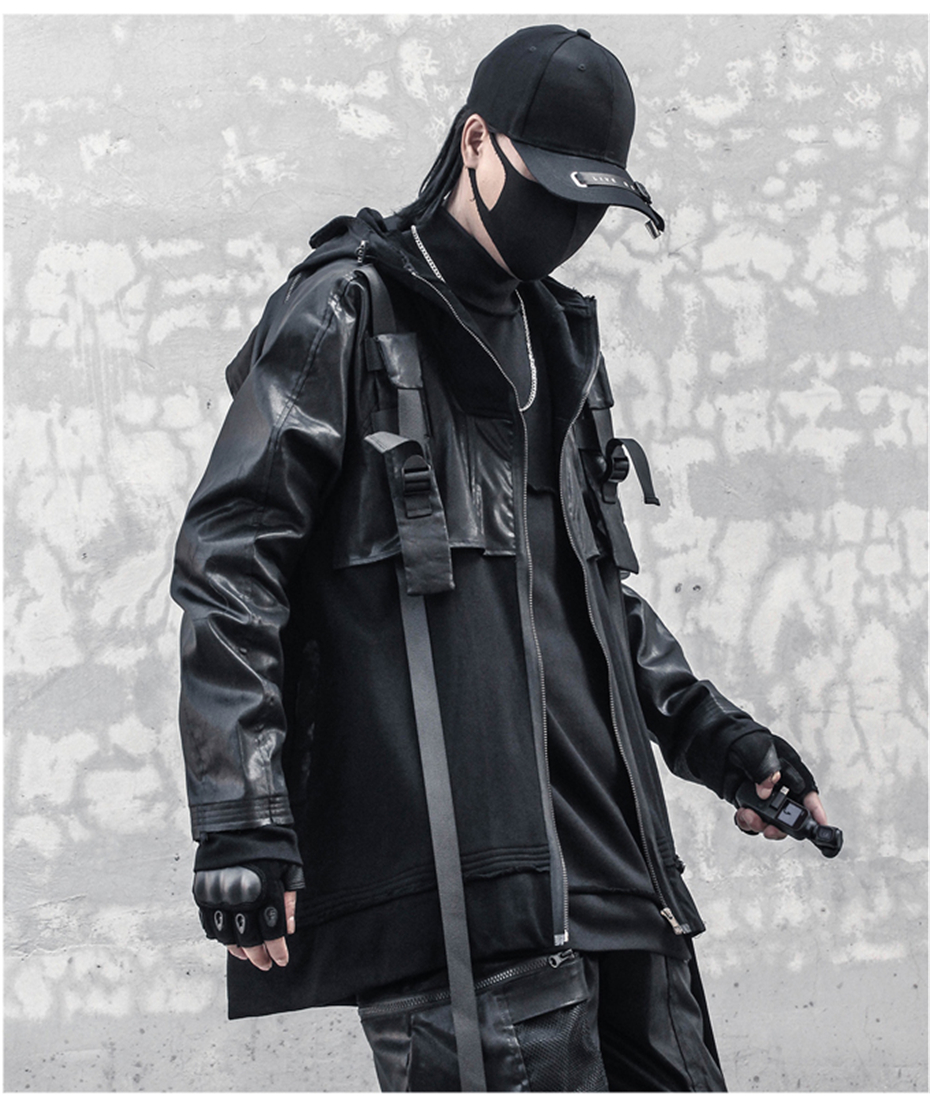 techwear leather jacket