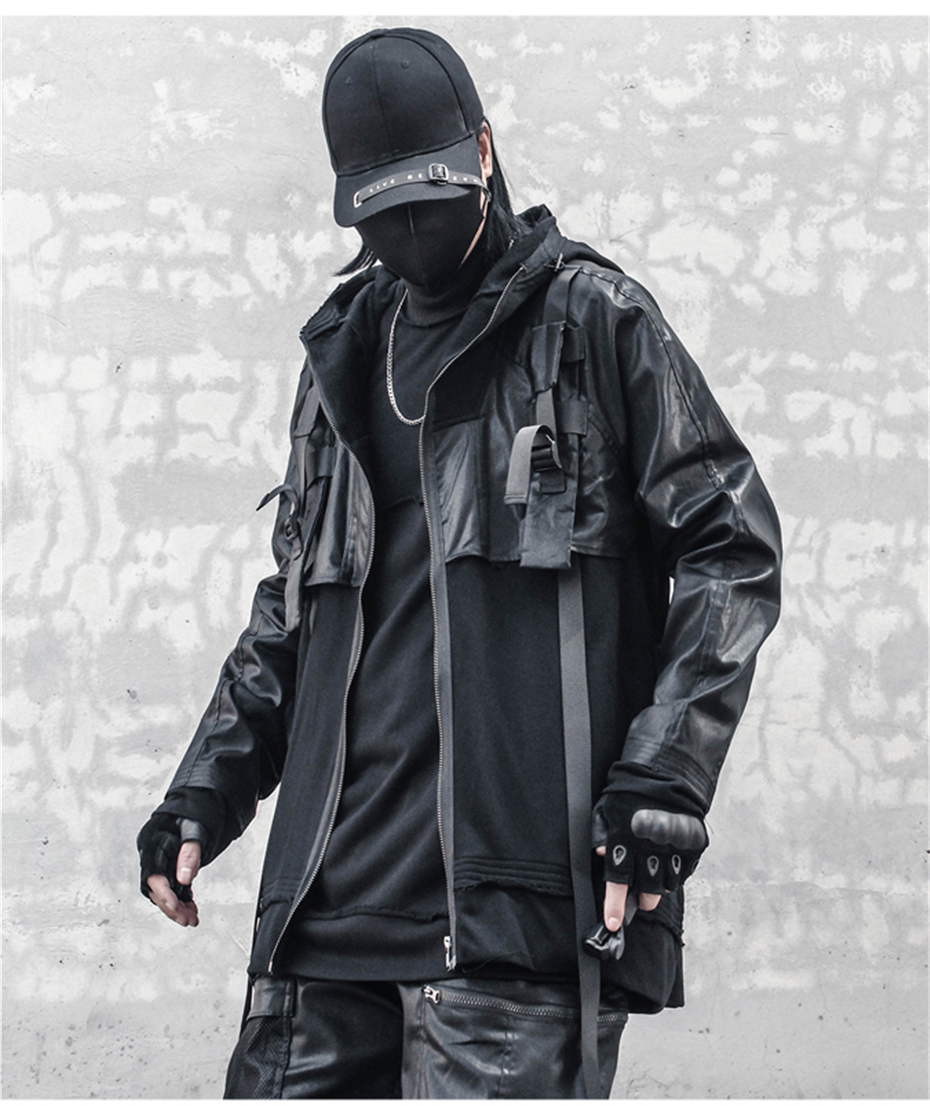 techwear leather jacket