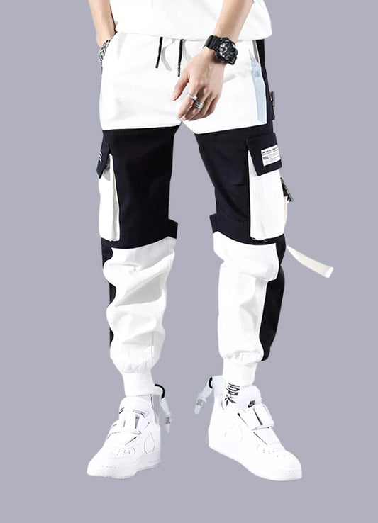 white techwear pants