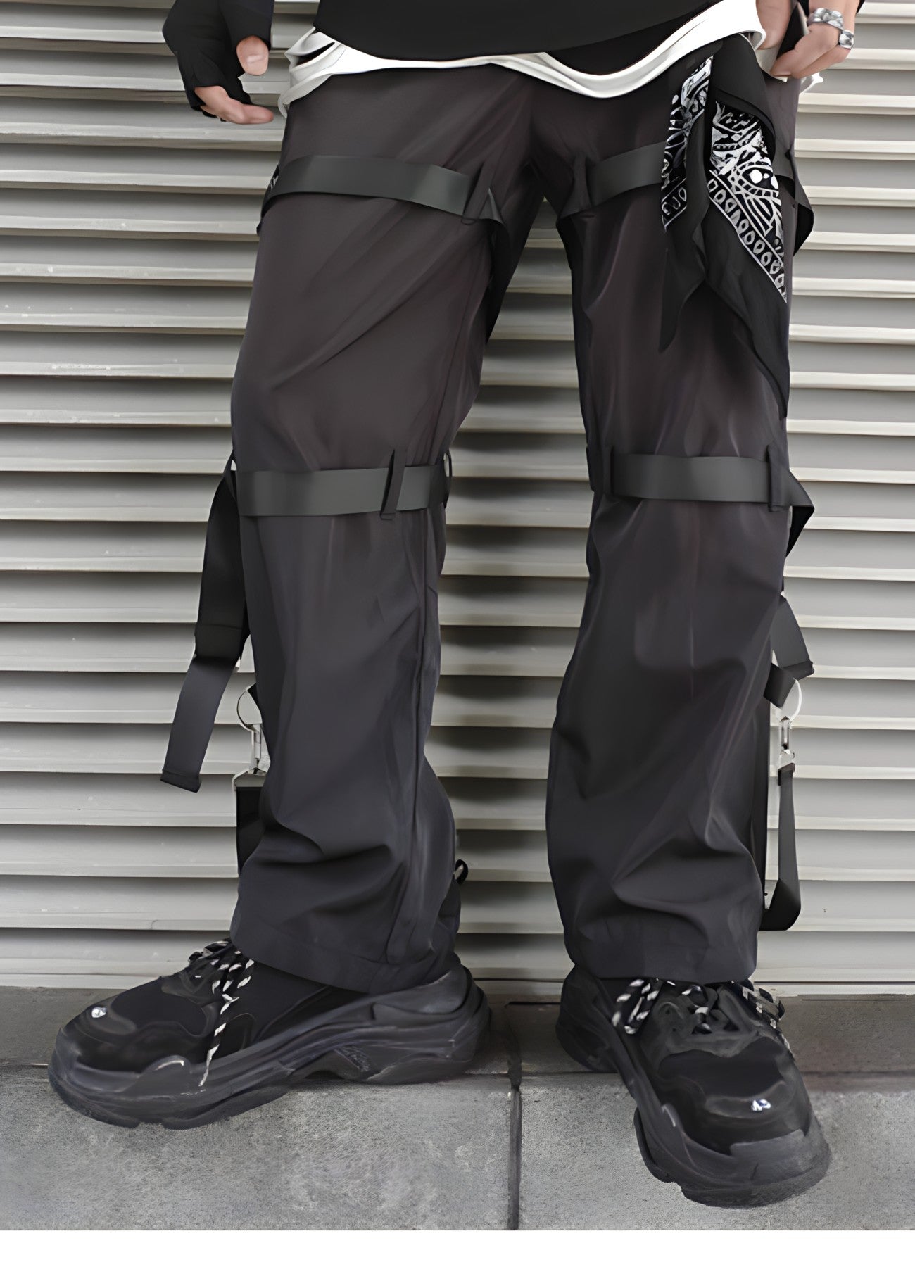 techwear wide leg pants