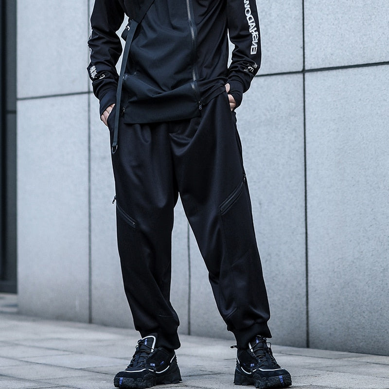 black baggy joggers