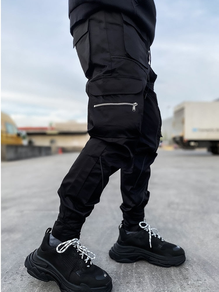 black reflective pants
