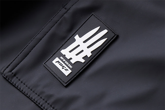 black techwear windbreaker