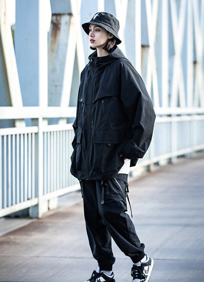 hooded cargo jacket