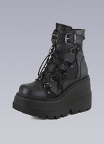 black punk combat boots - Vignette | OFF-WRLD