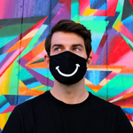 black face mask with smile - Vignette | OFF-WRLD